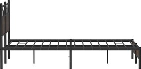 vidaXL Πλαίσιο κρεβατιού χωρίς στρώμα καφέ δρυς 140x190 cm