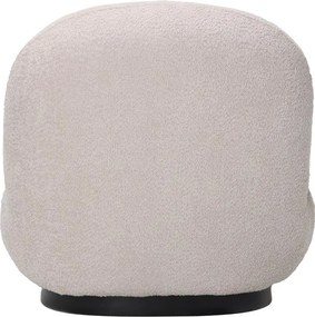 Πολυθρόνα Rosalie μπουκλέ ύφασμα σε μπεζ απόχρωση με μαύρη βάση 85x82x77εκ 85x82x77 εκ.