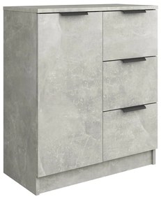 vidaXL Συρταριέρα Γκρι Σκυροδέματος 60x30x70 εκ. Επεξεργασμένο Ξύλο