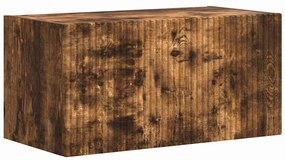 vidaXL Ντουλάπι Τηλεόρασης Τοίχου Επιτοίχιο 2 pcs Καπνιστό Δρύς