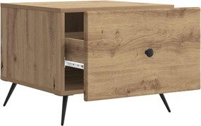 vidaXL Τραπεζάκι σαλονιού Artisan Δρυς 49 x 50 x 40 εκ