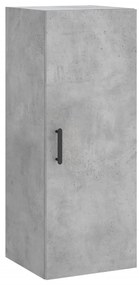 vidaXL Ντουλάπι Γκρι Σκυροδέματος 34,5x34x180 εκ. Επεξεργασμένο Ξύλο