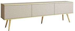Έπιπλο Τηλεόρασης Oro P_ORO_BTV_Bz_MDF_GL 175x32x53cm Beige-Gold