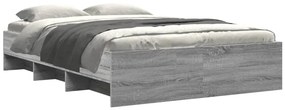 vidaXL Πλαίσιο Κρεβατιού Γκρι Sonoma 135x190 εκ. Επεξεργασμένο Ξύλο