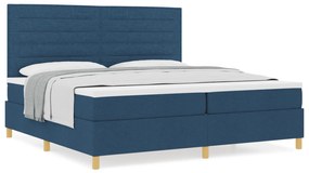 vidaXL Κρεβάτι με Σκηνή και Στρώμα Μπλε 200x200 cm Ύφασμα
