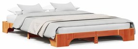 vidaXL Σκελετός Κρεβατιού Καφέ κεριού 160 x 200 cm Μασίφ ξύλο πεύκου