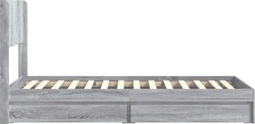 vidaXL Καλάθι με αποθήκη και κεφαλάρι Γκρι Sonoma 90 x 200 cm