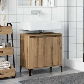 vidaXL Ντουλάπι Νιπτήρα τεχνίτης Δρυς 58x33x60 εκ. Επεξεργασμένο Ξύλο