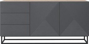 Μπουφές Sky 167x81x43cm Ανθρακί + Rivier Stone με πόδια - BOG4589