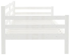 vidaXL Καναπές Κρεβάτι Λευκός 90 x 200 εκ. από Μασίφ Ξύλο Πεύκου