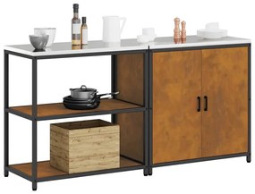 vidaXL Σετ Αποθήκευσης Κουζίνας 2 pcs Σκ rusty 180 x 50 x 92 εκ.
