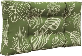vidaXL Μαξιλάρι Καναπέ Εξωτερικού Χώρου 2 pcs Σχέδιο Φύλλου