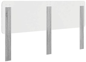 vidaXL Κεφαλάρι με κεφαλάρι Γκρίζο Σονομα 200 cm Επεξεργασμένο ξύλο