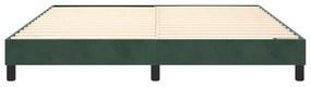 Πλαίσιο Κρεβατιού Boxspring Σκούρο Πράσινο 180x200 εκ Βελούδινο - Πράσινο