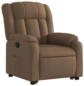 vidaXL Πολυθρόνα Ανακλινόμενη με Ανύψωση Καφέ Υφασμάτινη