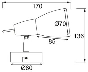 ΣΠΟΤ Ι ΓΥΑΛΙ ΜΠΡΟΝΖΕ 40W E14 KAMET - 21W - 50W - MC542GAB