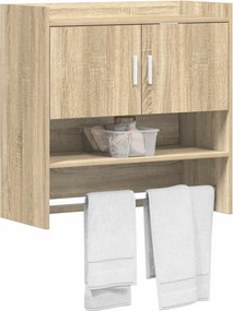 vidaXL Ράφι Τοίχου Επιτοίχιο Sonoma Δρυς 80 x 36 x 80 εκ