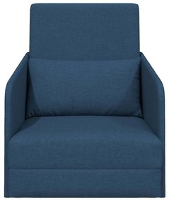 vidaXL Κρεβάτι καναπές 60cm Μπλε ύφασμα
