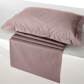 Σεντόνι Athena-308 Με Λάστιχο Dusty Rose Vesta Home Διπλό 160x240cm 100% Βαμβακοσατέν