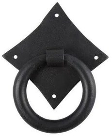 Roline Κ324 Κρίκος Εξώπορτας από Μέταλλο Μαύρος Φ73mm