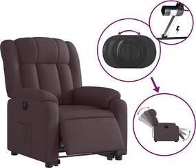 vidaXL Πολυθρόνα Ηλεκτρική Ανακλινόμενη Ανύψωση Σκ. Καφέ Υφασμάτινη