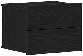 vidaXL Κομοδίνο 2 pcs Μαύρη δρυς 40 x 30 x 30 εκ Επεξεργασμένο ξύλο