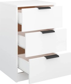 vidaXL Κομοδίνα 2 τεμ. Λευκά 40 x 36 x 65 εκ.