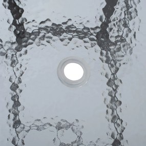 Τραπέζι BRAVO Μεταλλικό Καφέ με Γυάλινη επιφάνεια με τρύπα ομπρέλας 120x70x72Υεκ. 120x70x72 εκ.