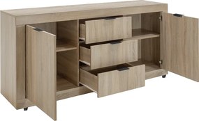 Μπουφές Doha pakoworld σε sonoma απόχρωση 180x45x80.5εκ