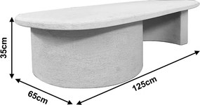 Τραπέζι σαλονιού Verven pakoworld mdf λευκό 120x60x32εκ