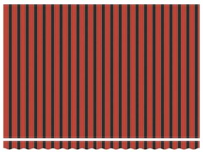 vidaXL Αντιανεμικό Ριγέ πορτοκαλί και καφέ 4,5 x 3,5 μ
