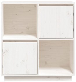 vidaXL Ντουλάπι Λευκό 74 x 35 x 80 εκ. από Μασίφ Ξύλο Πεύκου