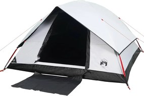 vidaXL Σκηνή Οικογενειακή 6 Ατόμων Αδιάβροχη Λευκή Ύφασμα Συσκότισης