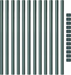 vidaXL Στύλος Περιφράξεων 12 pcs Πράσινο 120 cm
