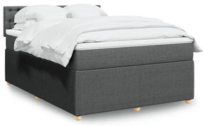 ΚΡΕΒΑΤΙ BOXSPRING ΜΕ ΣΤΡΩΜΑ ΣΚΟΥΡΟ ΓΚΡΙ 140X190 ΕΚ. ΥΦΑΣΜΑΤΙΝΟ 3289766