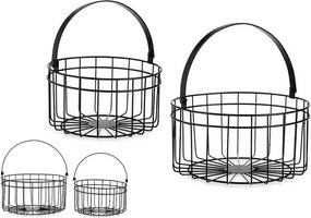 Σετ Καλαθιών Gift Decor Μαύρο Μέταλλο