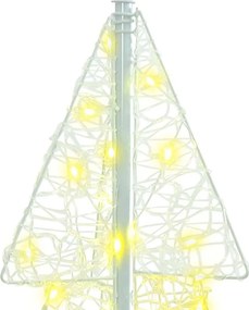 vidaXL Χριστουγεννιάτικο Δέντρο 100 LED Θερμό λευκό 120 cm Ακρυλικό