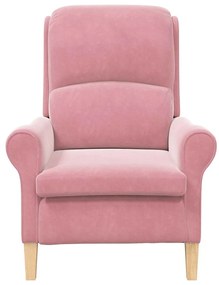 vidaXL Πολυθρόνα Ροζ 76 x 94 x 102 εκ Βελούδο