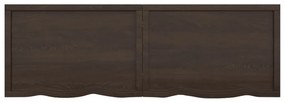 VidaXL Επιφάνεια Τραπεζιού Σκούρο Καφέ 180x60x(2-6)εκ Επεξ. Μασίφ Δρυς