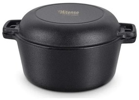 Βαθιά Κατσαρόλα Από Μαντέμι Double 2 σε 1 Dutch Oven Sef De Americano Hitense-Sef De Americano-Μαύρο Sef De Americano