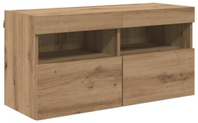 Μονάδα Τοίχου Τηλεόρασης 4 pcs Artisan Oak Επεξεργασμένο ξύλο