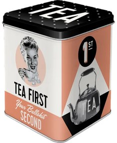 Nostalgic Μεταλλικό Κουτί Τσαγιού 7.5×9.5×7.5cm - Say It 50s Tea First 31308