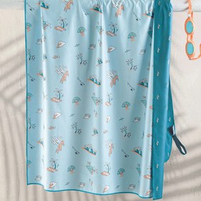 Πετσέτα Θαλάσσης Microfiber (90x160) 2 Όψεων Rythmos Summer Vibes