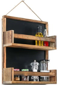 Ράφι Μπαχαρικών 281MST2324 40x10x48cm Natural Aberto Design Ξύλο