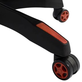 ΚΑΡΕΚΛΑ ΓΡΑΦΕΙΟΥ GAMING HM1063.01 SPEED ΜΑΥΡΟ ΚΟΚΚΙΝΟ &amp; ΥΠΟΠΟΔΙΟ 68 x 71,5 x 134 cm