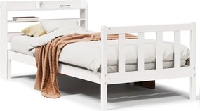 vidaXL Σκελετός Κρεβ. Χωρίς Στρώμα Λευκό 90x190 εκ Μασίφ Πεύκο