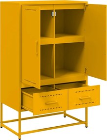 vidaXL Ντουλάπι Μουσταρδί 68x39x111,5 εκ. από Ατσάλι
