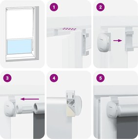 vidaXL Roller Blind Blackout ανοιχτό γκρι 45x150 cm Πλάτος υφάσματος