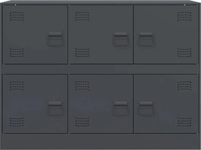 vidaXL Μπουφές Ανθρακί 99x39x73 εκ. από Ατσάλι