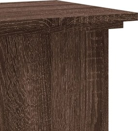 vidaXL Βάσεις Φυτών Καφέ Δρυς 33x33x80 εκ. Επεξεργασμένο Ξύλο